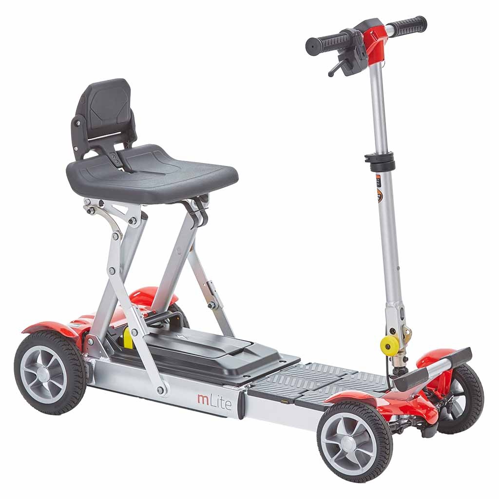 Rode MLite lichtgewicht opvouwbare scootmobiel