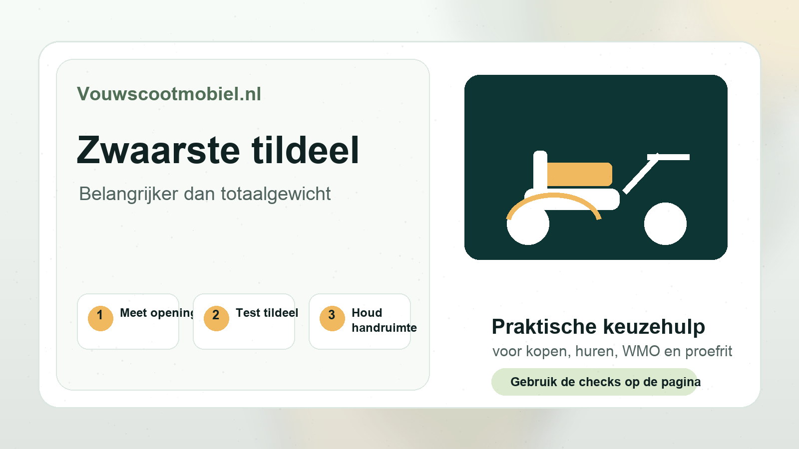 Zwaarste tildeel - praktische infographic van Vouwscootmobiel.nl