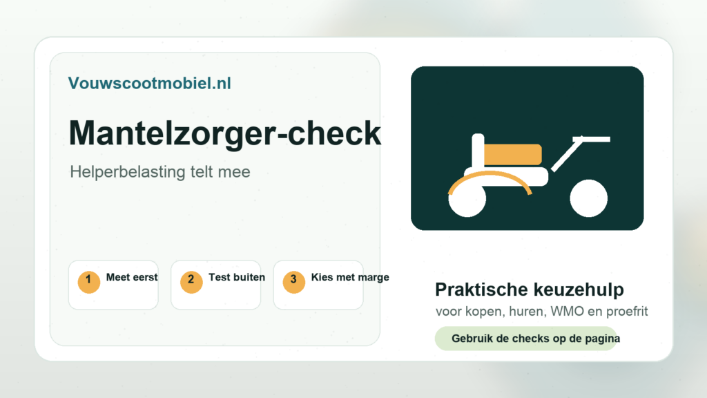 Mantelzorger-check - praktische infographic van Vouwscootmobiel.nl