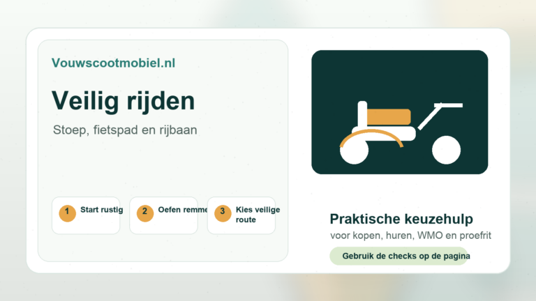 Veilig rijden - praktische infographic van Vouwscootmobiel.nl