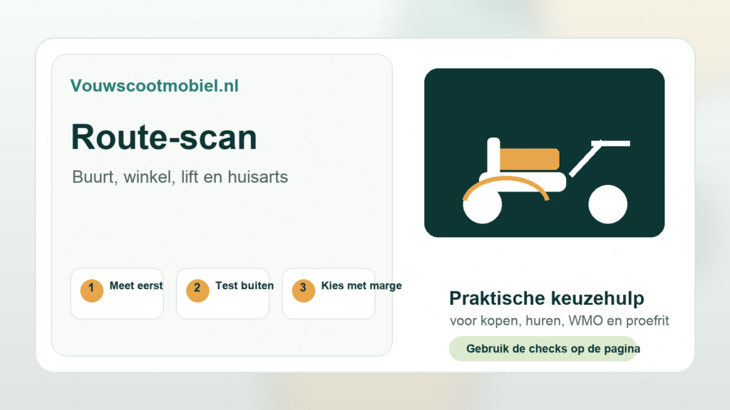 Route-scan - praktische infographic van Vouwscootmobiel.nl