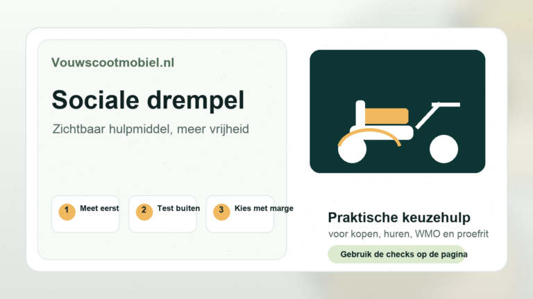 Sociale drempel - praktische infographic van Vouwscootmobiel.nl